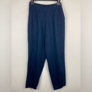 Flax size Small Women’s Navy Blue 100% Linen Pants